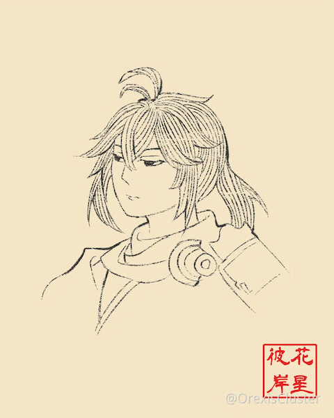 Genshin impact fanart in a Japanese style by OrexisCluster on HoYoLAB.jpg
